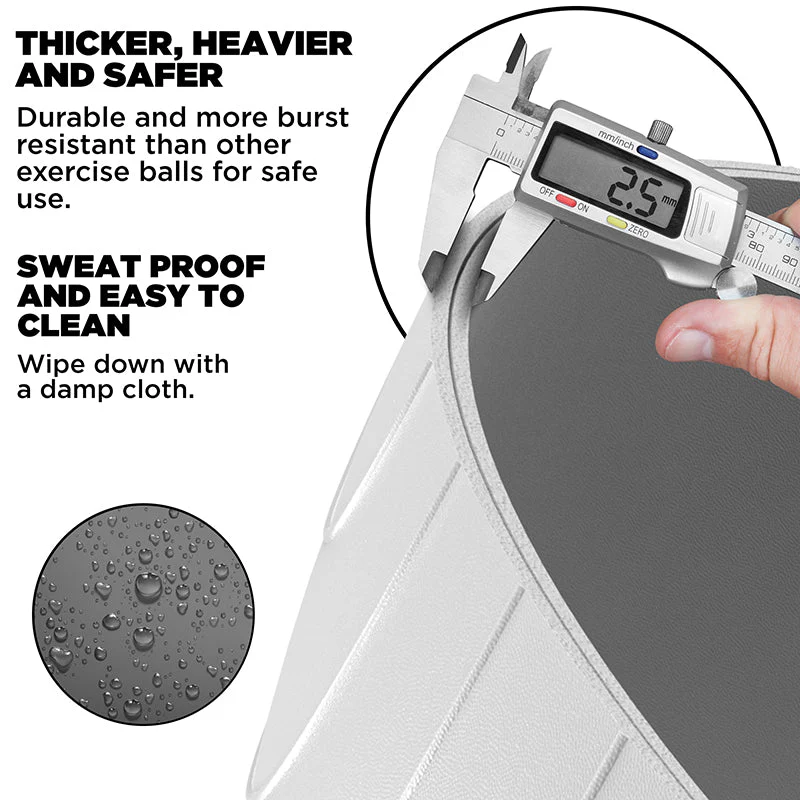 RDX B2 Ballon De Gymnastique Gonflable Avec Base Antidérapante, Tubes De Résistance Et Pompe à Air - Image 19