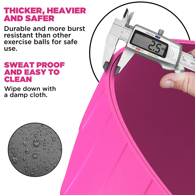 RDX B2 Ballon De Gymnastique Gonflable Avec Base Antidérapante, Tubes De Résistance Et Pompe à Air - Image 23
