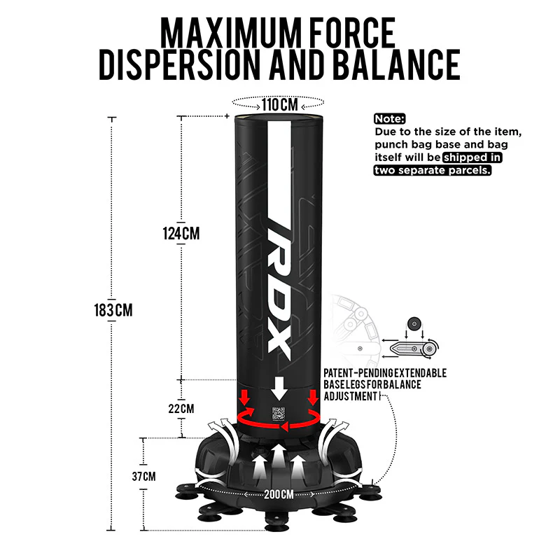 RDX KARA F6 1M83 SET SAC DE FRAPPE AUTOPORTANT AVEC GANTS DE BOXE - Image 20