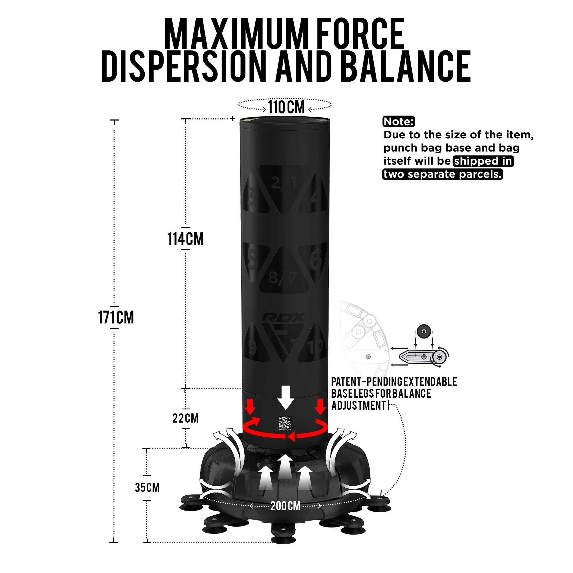 RDXSAC DE FRAPPE ADULTE AUTOPORTANT CIBLE 1M52 MEDIUM  - Image 17