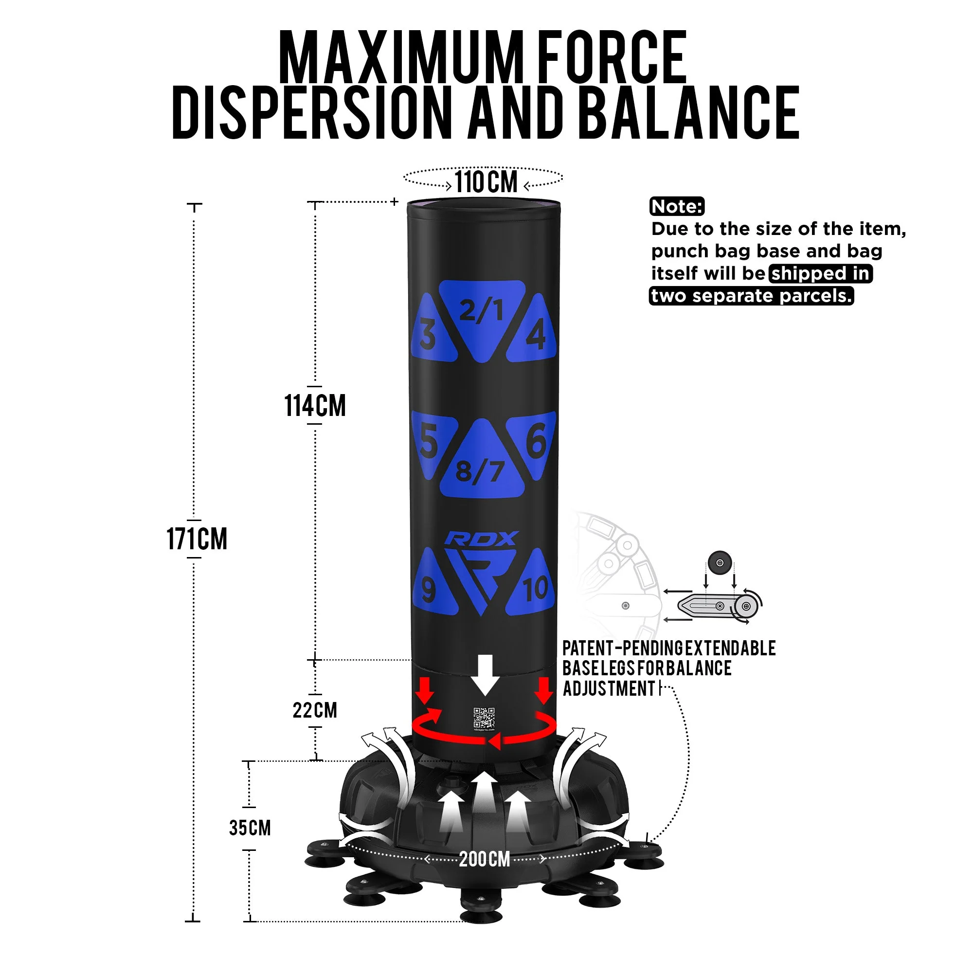 RDXSAC DE FRAPPE ADULTE AUTOPORTANT CIBLE 1M52 MEDIUM  - Image 18