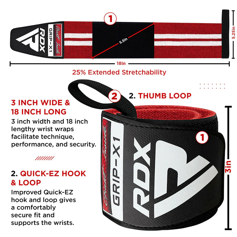 RDX W4 Sangles de Soutien 18 pouce des Poignets pour la Musculation - Image 19